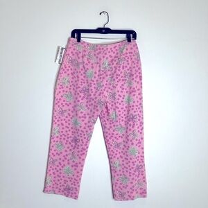 Lilly Pulitzer pink floral button 2 back pockets size 10 vintage